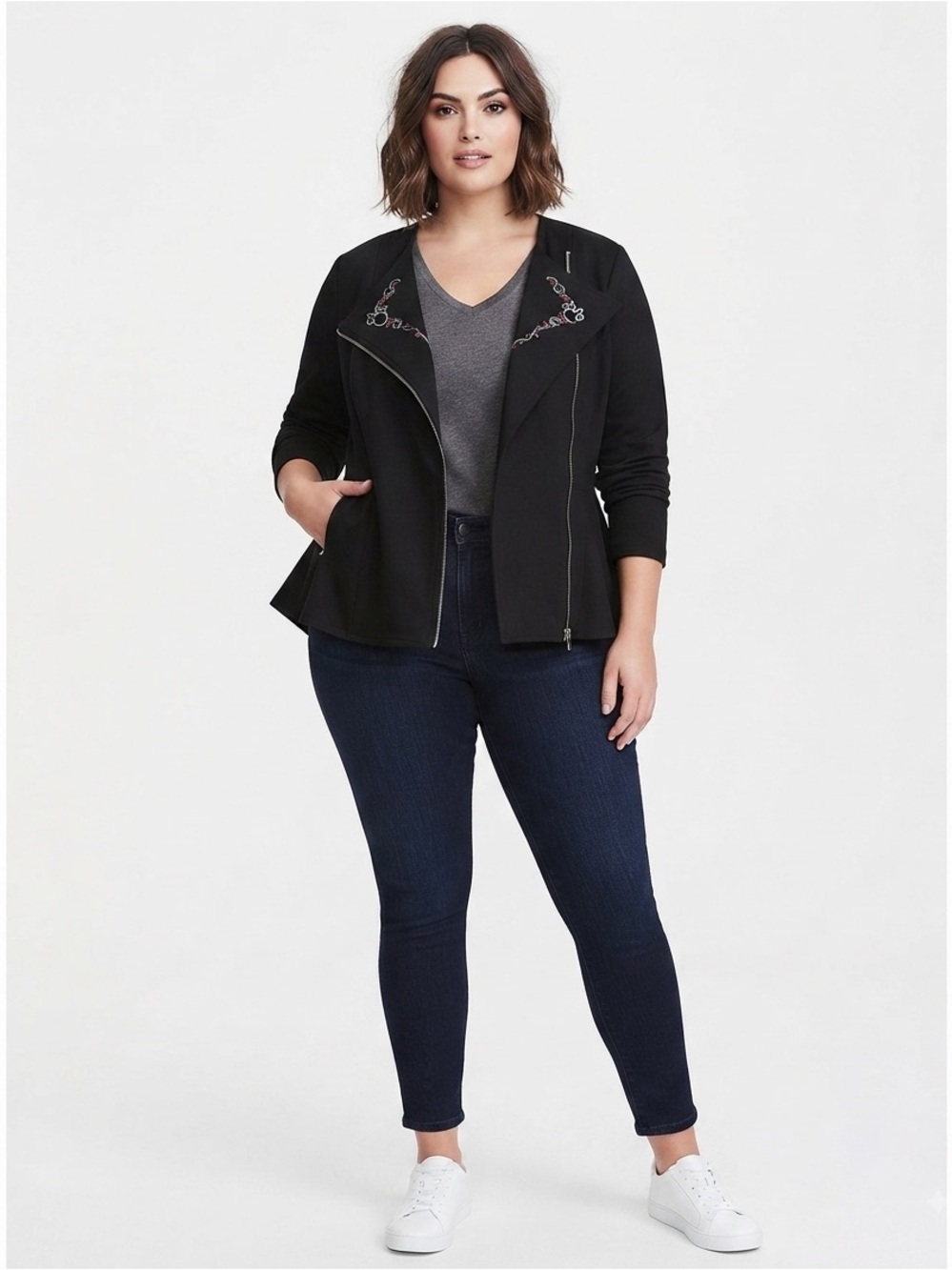 New! Torrid sz 3 Minnie Mouse Peplum Moto Jacket 3X